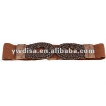 Ceinture cinch élastique pour femme marron